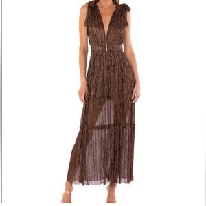 Sabina Musayev Brown Maxi Dress